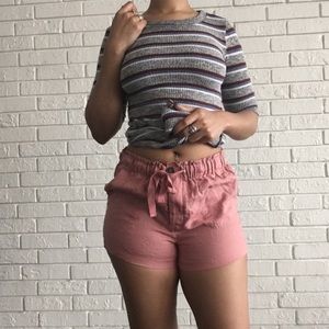 🌸 Pink Fabric Shorts